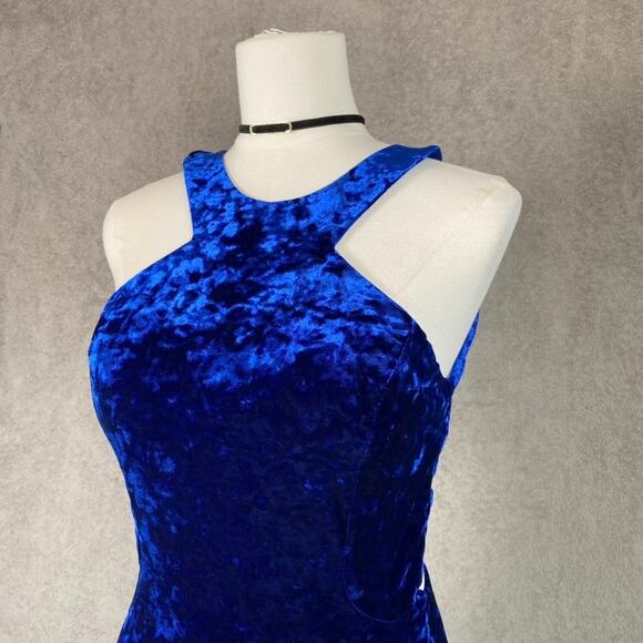 Vintage Morgan Co Womens Crushed Velvet Whimsigoth Maxi Dress Size 7/8 Backless - Picture 3 of 13